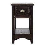 Gymax Set of 2 Contemporary Side End Table Compact Table w/ Drawer - 13  X 22  X 23  (L X W X H)