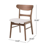 Idalia Fabric and Rubberwood 5-piece Wood Rectangular Dining Set by Christopher Knight Home