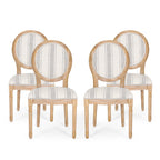 French Country Fabric Dining Chairs - NH419413