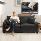 Living Room Furniture Sets, Modular Sectional Sofa Set with Ottoman for Living Room, Convertible Sofa Couch