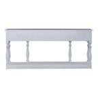 Magnolia Manor Antique White & Weathered Bark 72 Inch Hall Console Table