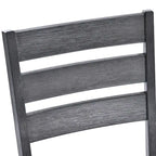 Slat Back Wood Dining Chairs Set of 4