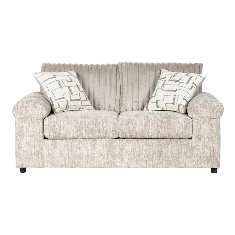 Roundhill Furniture Nason Wide Wale Corduroy Sofa, Loveseat, and Cuddle Chair Set