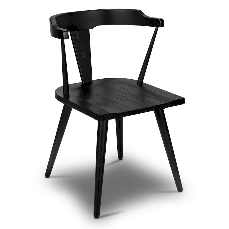 Poly & Bark Enzo Dining Chair - Solid Oak Wood