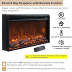 70  Modern Luxury Fireplace TV Stand, Entertainment Center, TV Console
