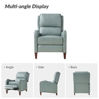 Brigida Modern Genuine Leather Nailhead Trim Recliner with Adjustable Footrest Set of 2 by HULALA HOME