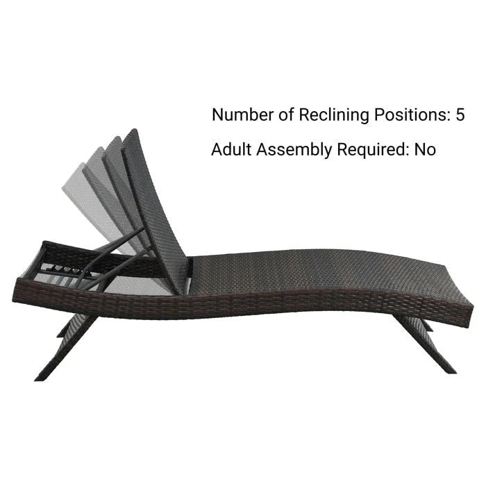 All Weather Wicker Chaise Lounge - Set of 2