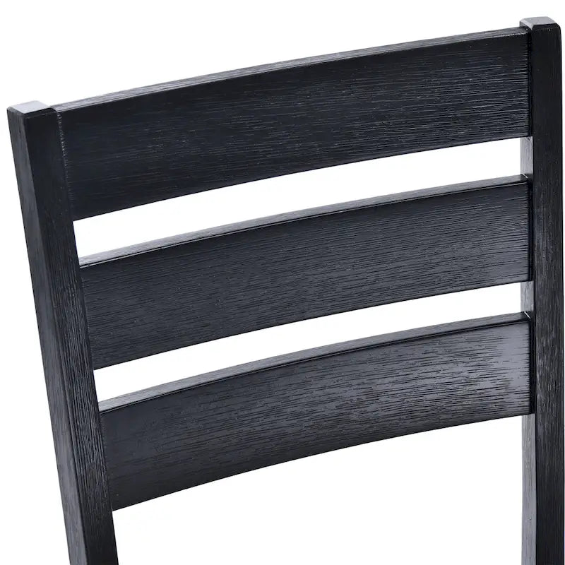 Slat Back Wood Dining Chairs Set of 4