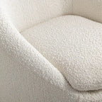 Swivel Barrel Chair - 360掳 Rotation - Boucle Fabric