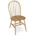 International Concepts Solid Wood Windsor Spindle Back Dining Chair