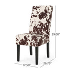 Pertica Patterned Upholstered Dining Chairs (Set of 4) by Christopher Knight Home