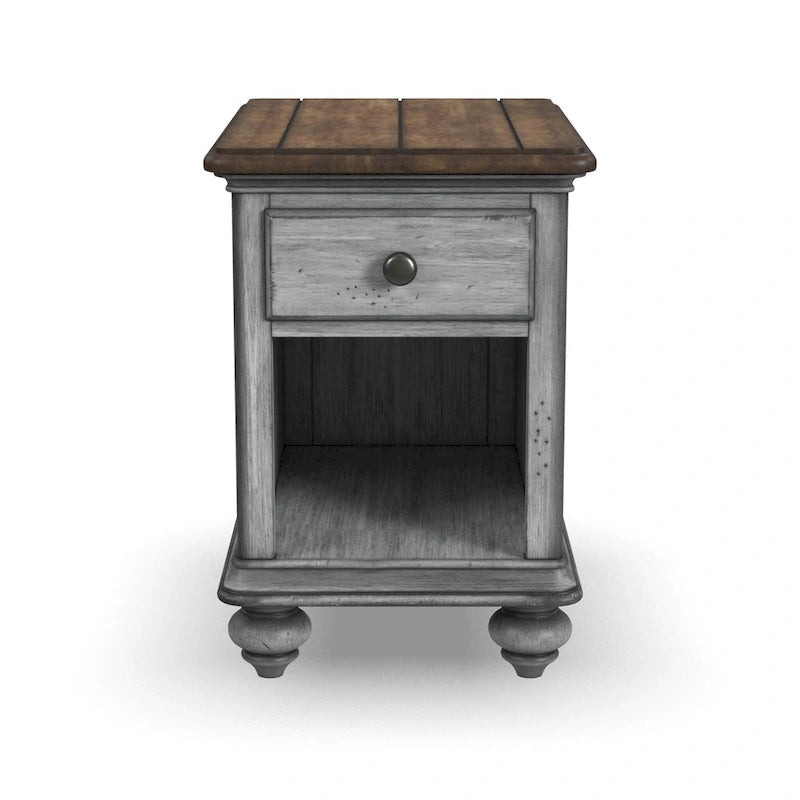 Plymouth Brown Wood Chairside Table by Flexsteel - 16 x 23 x 23