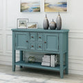 Retro Style Buffet Sideboard Wood Console Table with Bottom Shelf, Easy Assemble, for Living Room, Kitchen, Entryway