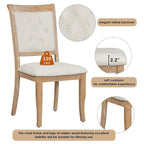 Lak Retro 5-Piece Dining Sets with Upholstered Chairs by GDFStudio