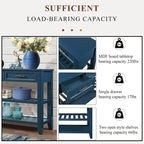 42 Console Sofa Table with Drawers and Tiers Shelves