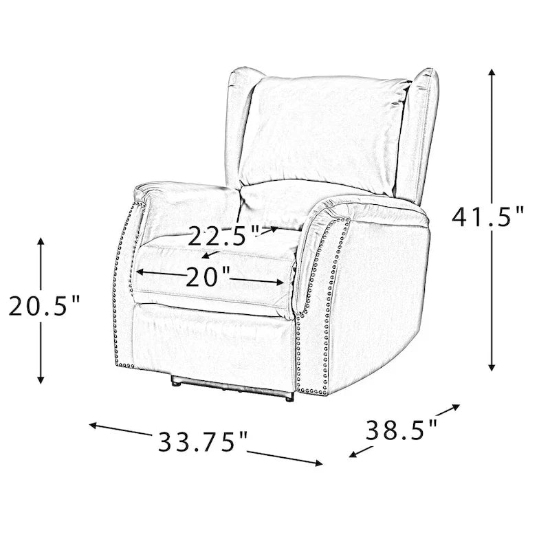 Eduardo Genuine Leather Power Recliner with USB Port Set of 2