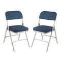 Hampden Furnishings Bernadine Collection Deluxe Fabric Padded Folding Chair, Pack of 2