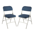 Hampden Furnishings Bernadine Collection Deluxe Fabric Padded Folding Chair, Pack of 2