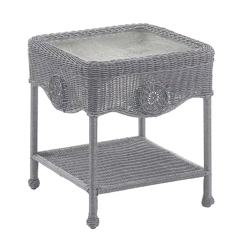 Riviera 18-inch Resin Wicker Side Table