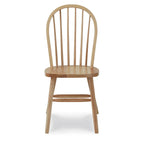 International Concepts Solid Wood Windsor Spindle Back Dining Chair