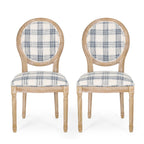 French Country Fabric Dining Chairs - NH419413