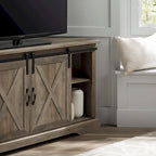 Middlebrook 52-inch Sliding Barn Door Corner TV Stand