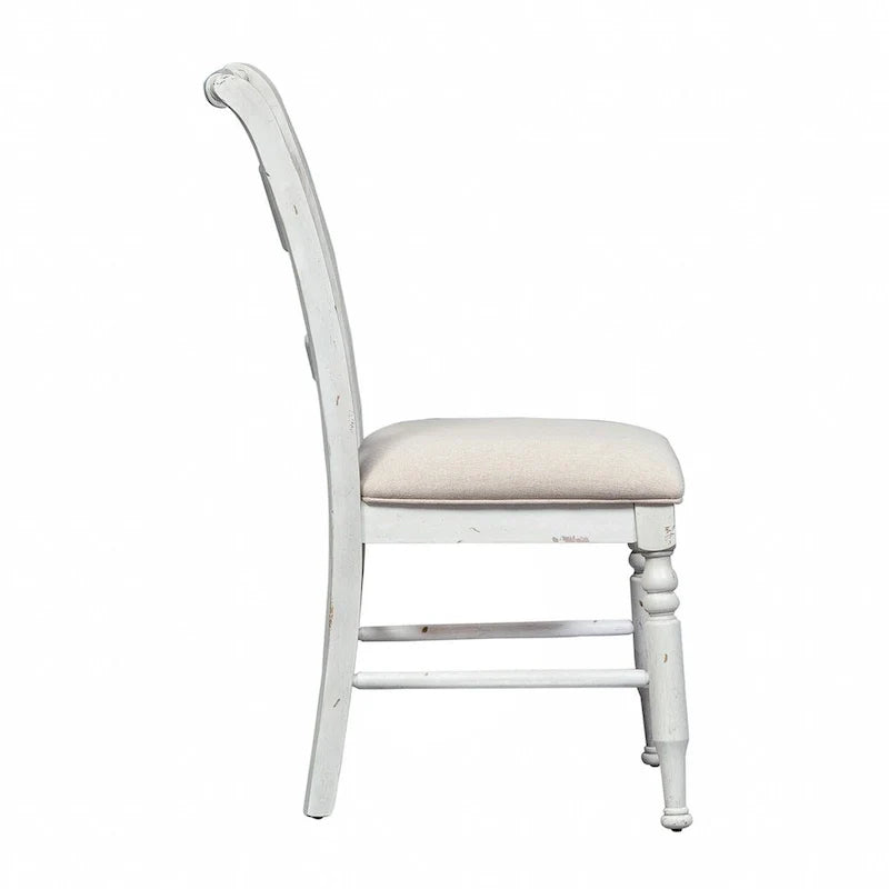 Whitney Antique Linen Slat Back Side Chair (Set of 2)