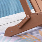 Outdoor Folding Adirondack Chair Patio Chair with Cup Holder