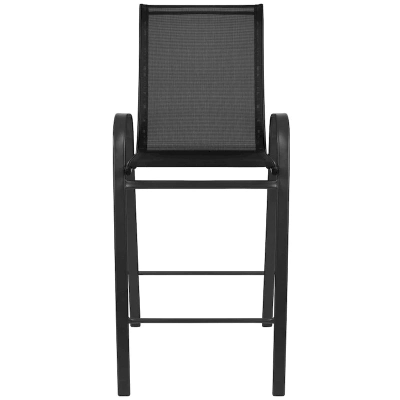 4 Pack Outdoor Barstools with Flex Comfort Material - Patio Stool