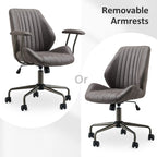 OVIOS Suede Fabric Ergonomic Office Chair Desk Chair Lumbar Support