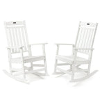Vrakae All Weather Outdoor High Back Rocking Chair Set of 2