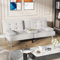 Homall Futon Sofa Bed Convertible Lounge Couch Sofa with Cupholders & Pillows