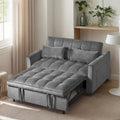 Modern Velvet Futon Loveseat with Reclining Backrest & Pockets, Seats 2 鈥?Dark Gray / Light Gray / Blue / Black