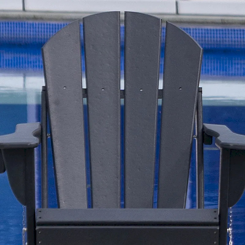 Outdoor Folding Adirondack Chair Patio Chair with Cup Holder