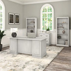 Bush Furniture Saratoga Executive Desk with Drawers and Storage