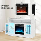 Costway TV Stand with Electric Fireplace LED Lights Remote Controls - See Details