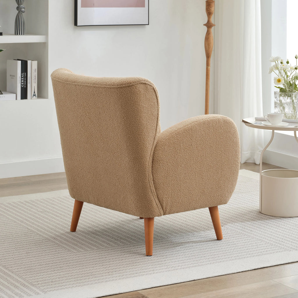Modern Luxury Wingback Accent Arm Club Chair Single Sofa