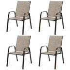 Costway 4PCS Patio Chairs Garden Deck Yard with Armrest - See Details