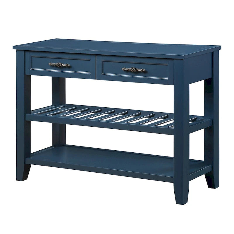 42 Console Sofa Table with Drawers and Tiers Shelves