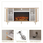 70  Modern Luxury Fireplace TV Stand, Entertainment Center, TV Console