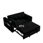 54 Pull-Out Sleeper Sofa Bed Double Seat Recliner Sofa Bed