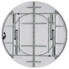 6-Foot Round Bi-Fold Plastic Event Folding Table with Handle