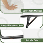 Folding Bed with 5 Inch Memory Foam Mattress, Rollaway Bed Extra Guest Bed with Wheel