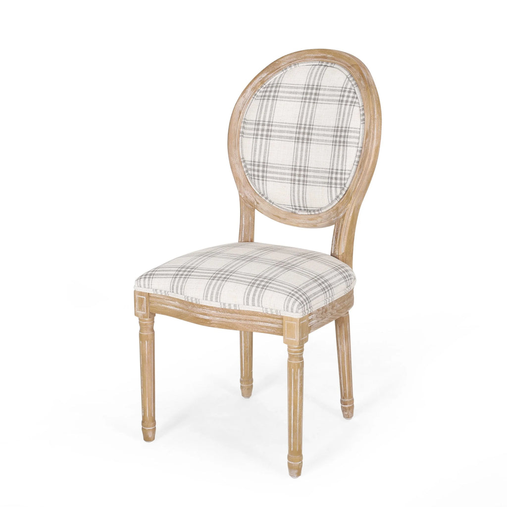 French Country Fabric Dining Chairs - NH419413