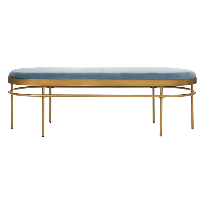 SAFAVIEH Omie Oval Bench - 63 x 22 x 20 - 63Wx22Dx20H