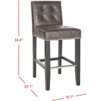 SAFAVIEH Lashunda 24-inch Counter Stool - 16.7 W x 20.1 L x 34.4 H - 17Wx20Dx34H