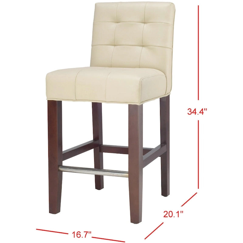 SAFAVIEH Lashunda 24-inch Counter Stool - 16.7 W x 20.1 L x 34.4 H - 17Wx20Dx34H