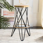 SAFAVIEH Elissa 30 Inch Gold Leaf Bar Stool - 18 x 18 x 30 - 18Wx18Dx30H
