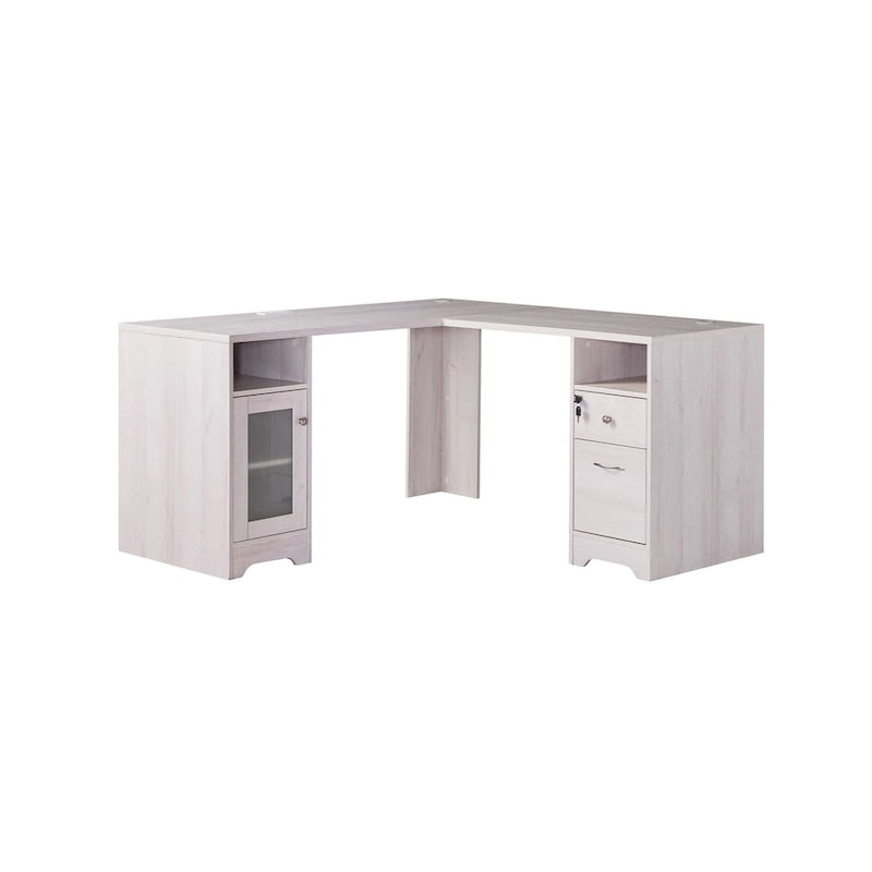 Barlon Transitional 59-inch L-shaped Computer Desk with USBs by Furniture of America