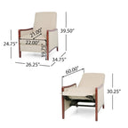 Anaura Channel Stitch Pushback Recliner by Christopher Knight Home